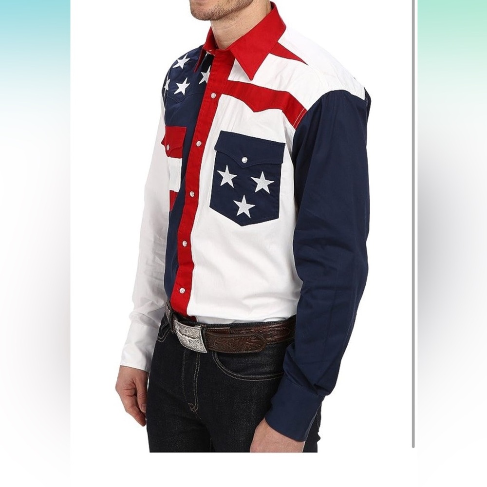 Patriotic Roper Men Stars and Stripes